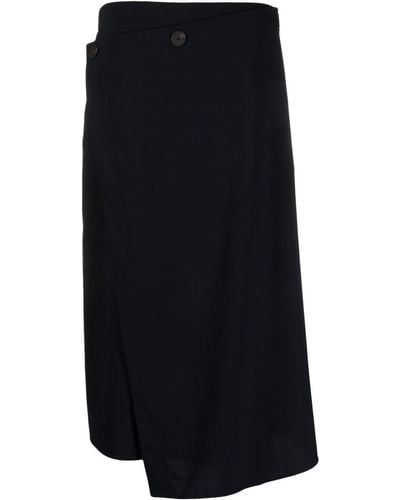 Studio Nicholson Chilka Felt-finish Asymmetric Skirt - Black