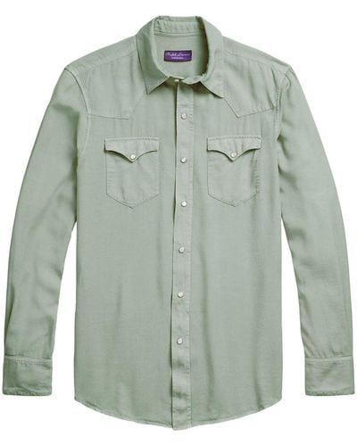 Ralph Lauren Purple Label Long-sleeve Lyocell Shirt - Green