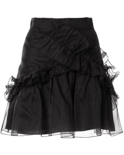 Macgraw Souffle Ruffle Skirt - Black
