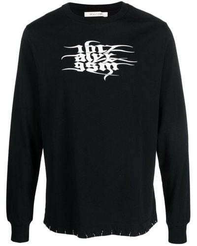 1017 ALYX 9SM T-shirt a maniche lunghe con stampa - Nero