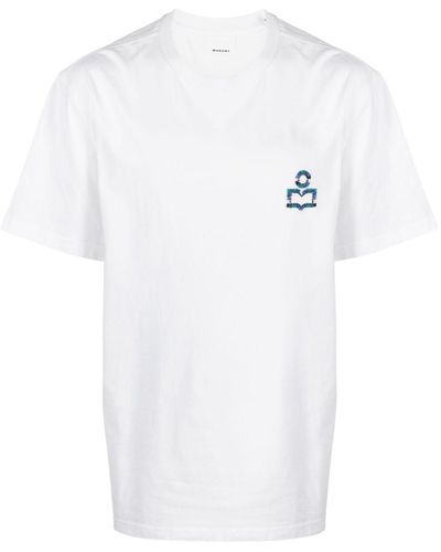 Isabel Marant Camiseta Hugo con logo bordado - Blanco