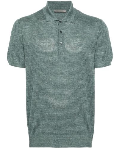 Corneliani Speckle-knit Polo Shirt - Green