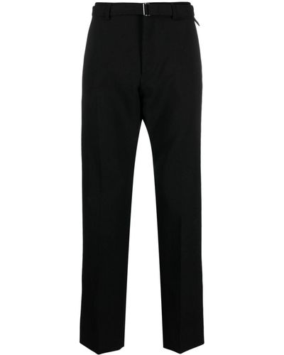 Lanvin Side-slit Straight-leg Tailored Pants - Black