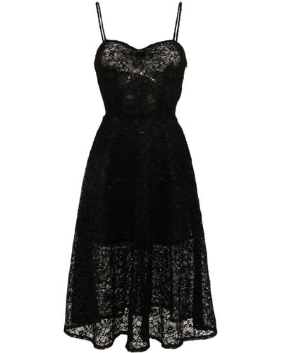 Ermanno Scervino Corded-lace Flared Dress - Black