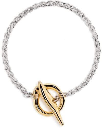 Tom Wood 18kt Recycled Gold Plated Robin Duo Bracelet - White