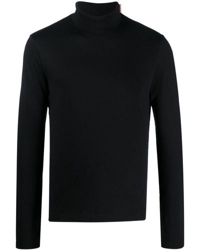 Acne Studios Roll-neck Cotton Sweater - Black