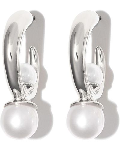 KHIRY Isha huggie Hoop Earrings - White