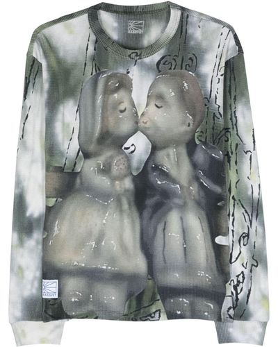 Rassvet (PACCBET) Kyler Kiss T-Shirt in Waffelstrick - Grau