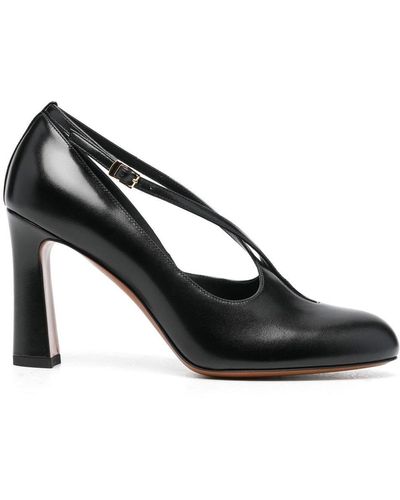 The Row Crossover-strap Detail 90mm Court Shoes - Black