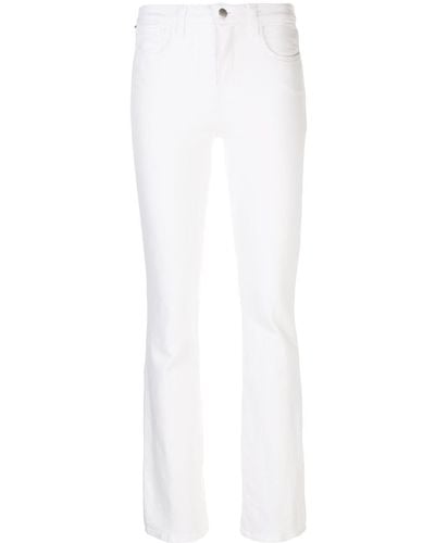 L'Agence Halbhohe Skinny-Jeans - Weiß
