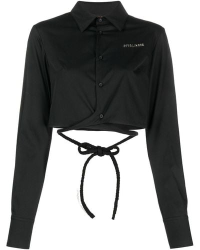 OTTOLINGER Cropped-Sweatshirt mit Logo - Schwarz
