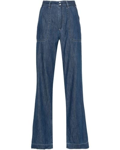 A.P.C. Straight-Leg-Jeans mit hohem Bund - Blau