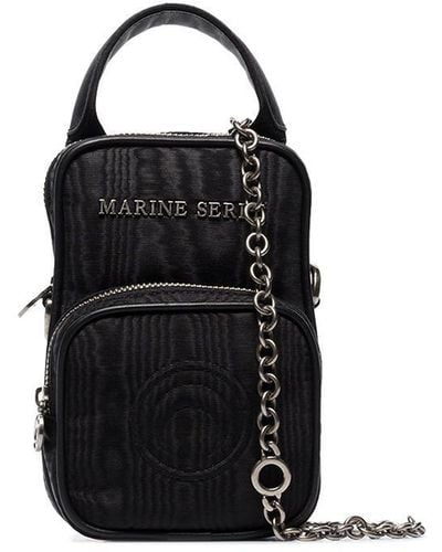 Marine Serre Mini Pocket Handtasche - Schwarz