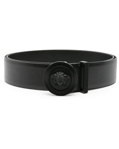 Versace Medusa Biggie Leren Riem - Zwart