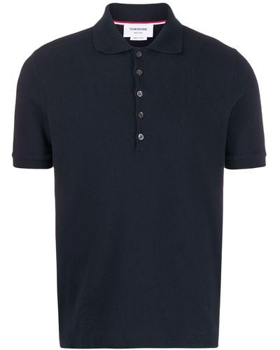Thom Browne 4-bar Piqué Polo Shirt - Blue