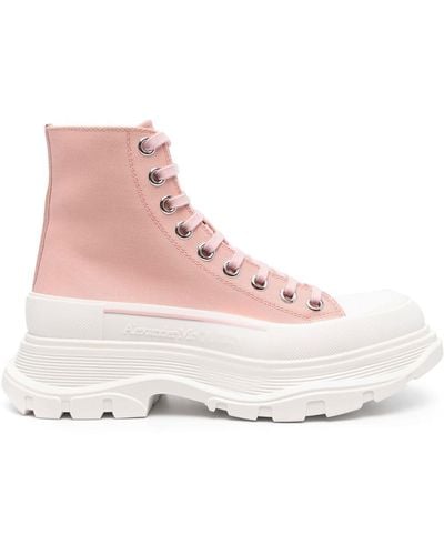 Alexander McQueen Tread Slick Ankle Boots - Pink