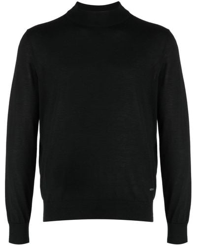Brioni Logo-patch Cashmere Sweater - Black