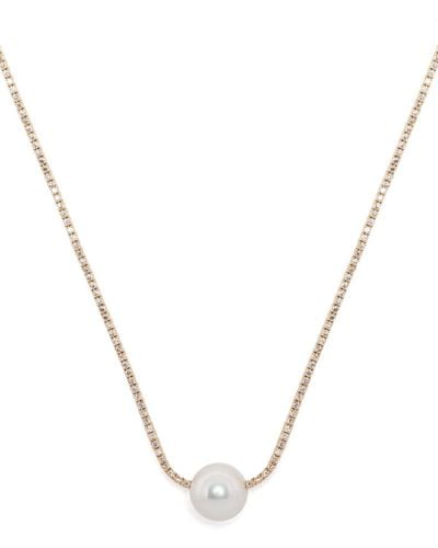 Mizuki 18kt Yellow Gold Pearl And Diamond Necklace - Metallic