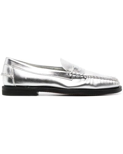 Sebago Metallic Slip-on Loafers - White