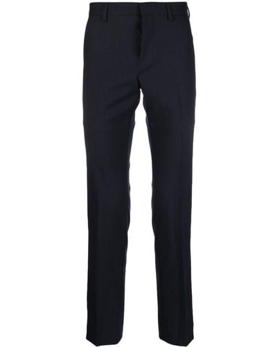 Sandro Mid-rise Tapered-leg Trousers - Blue
