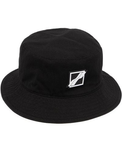 we11done Sombrero de pescador con logo - Negro