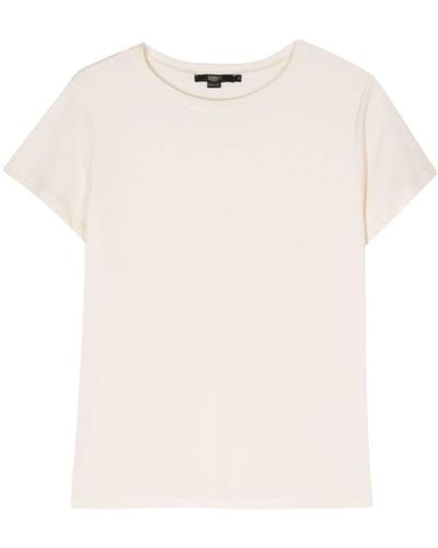 Seventy Round-neck Paneled T-shirt - Natural