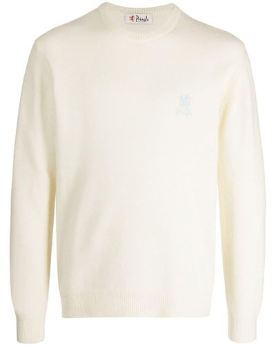 Pringle of Scotland Round-neck Wool-blend Jumper - White