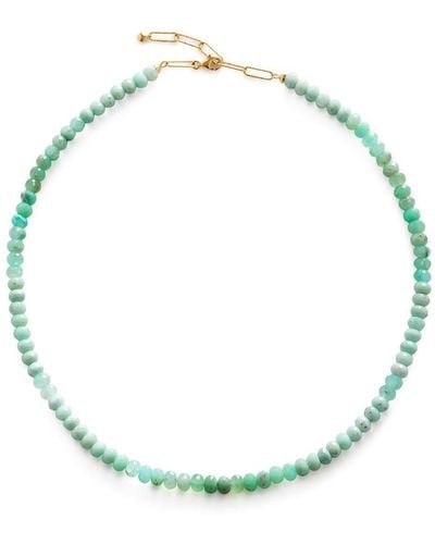Monica Vinader Beaded Gemstone Necklace - Green