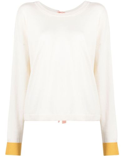 Marni Rear Tie-detail Knitted Top - White