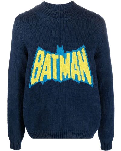 Lanvin Batman Crew Neck Sweater - Blue