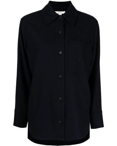 Vince スプレッドカラー シャツ - ブラック