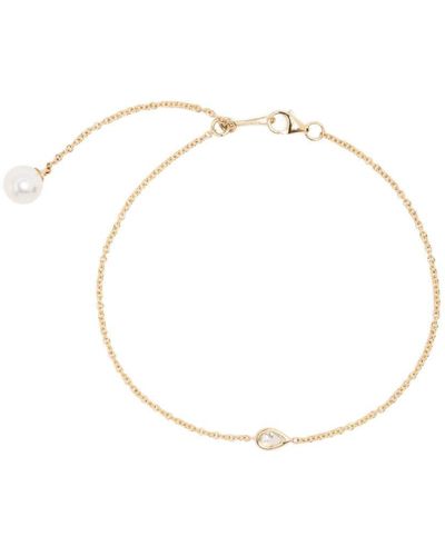 Mizuki 14kt Yellow Gold Sea Of Beauty Diamond And Pearl Bracelet - Metallic