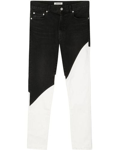 Undercover Skinny-Jeans in Colour-Block-Optik - Schwarz