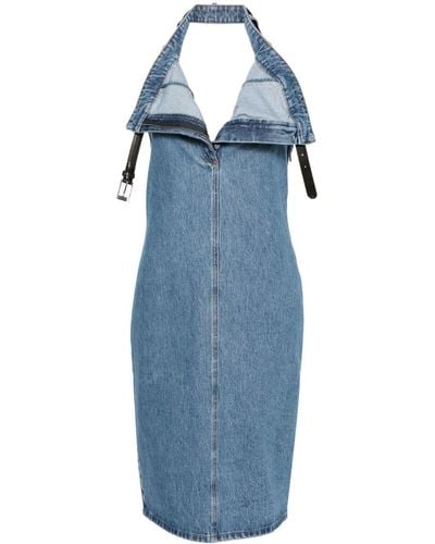 Coperni Midikleid mit offenem Rücken - Blau