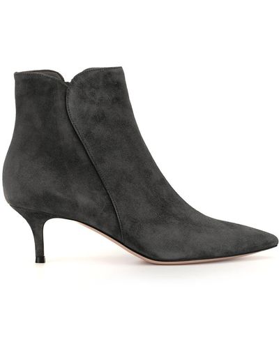 Gianvito Rossi Riccas Suede Ankle Boots - Black