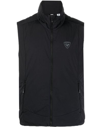 Rossignol Logo-patch Stand-up Collar Gilet - Black