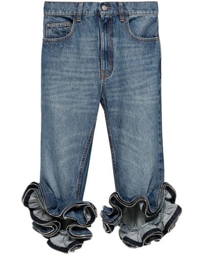 Coperni Mid-rise Cropped Jeans - Blue