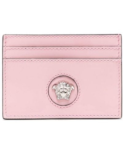 Versace Medusa-plaque Leather Cardholder - Pink