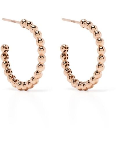 Pragnell 18kt Rose Gold Bohemia Plain Large Hoop Earrings - Pink