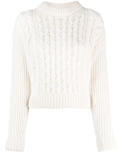 Patou Merino Wool-Blend Sweater - White
