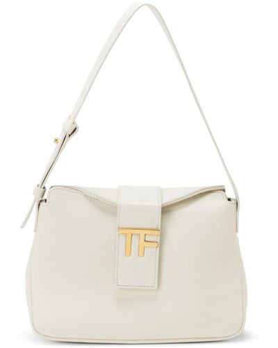 Tom Ford Tf Logo-plaque Leather Bag - White