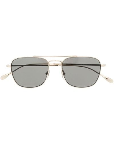 Gucci Sonnenbrille mit eckigem Gestell - Grau