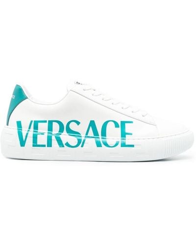 Versace Sneakers mit La Greca-Muster - Blau
