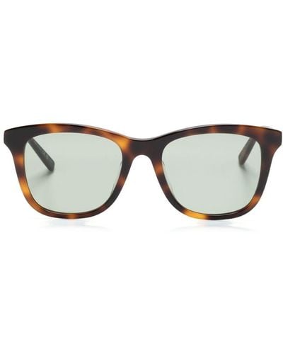 Saint Laurent Tortoiseshell-effect square-frame sunglasses - Marrón