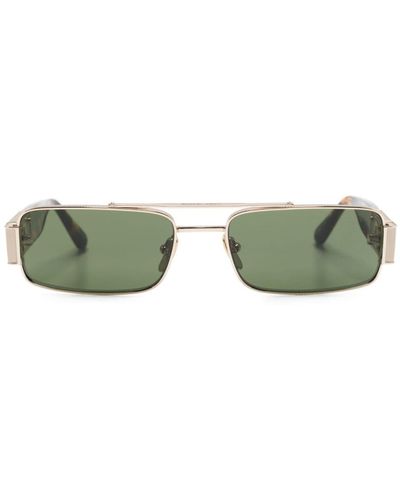 Linda Farrow Joey Rectangle-frame Sunglasses - Green