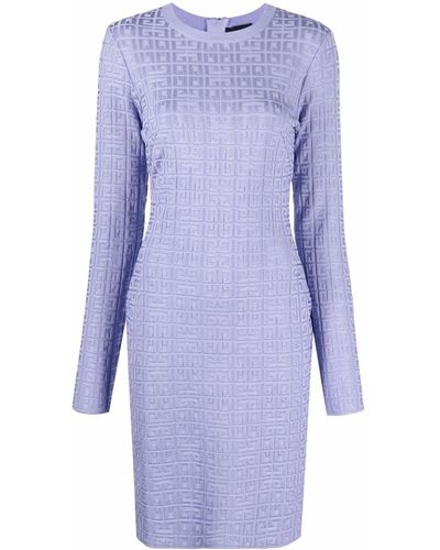 Givenchy 4g Motif Knit Dress - Purple