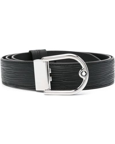 Montblanc Reversible Leather Belt - Black