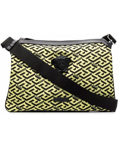 Versace Logo Zipped Laptop Bag - Yellow