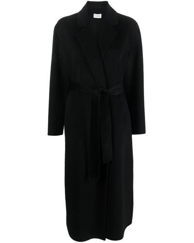 P.A.R.O.S.H. Belted-waist Cashmere Midi Coat - Black