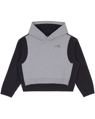 MM6 by Maison Martin Margiela Gelaagde Katoenen Hoodie - Zwart